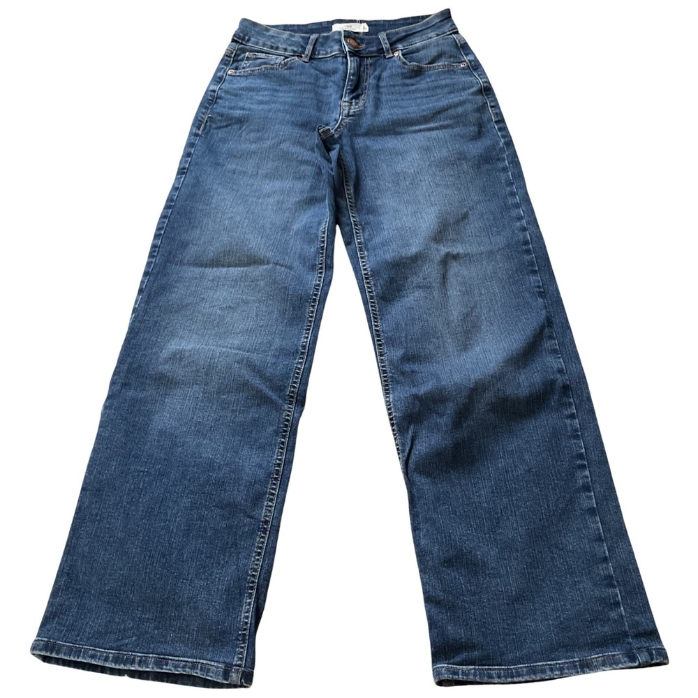 Maurices m jeans Classic Wide Leg Mid Rise Medium Wash Denim Jeans Women Size 0